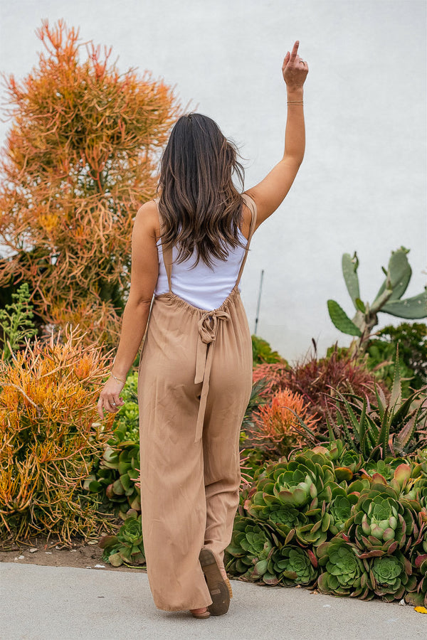 She's Sorted Suspender Overalls - Tan - Finding July