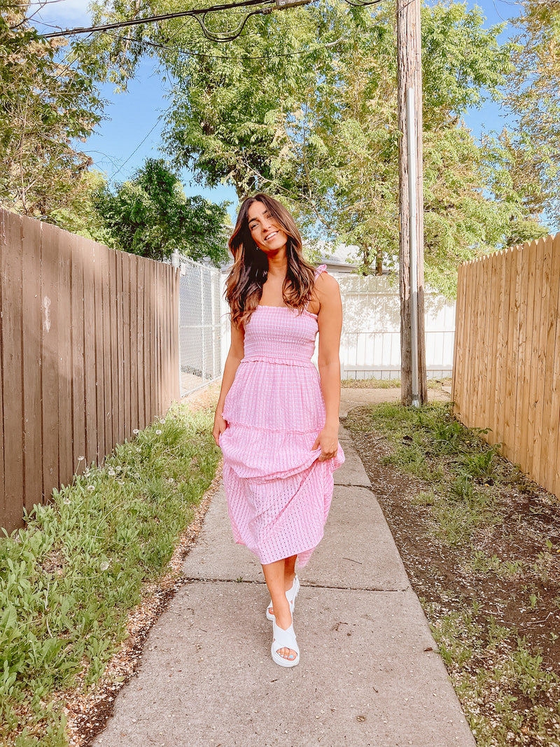 Garden Party Checkered Print Maxi Dress - Finding July